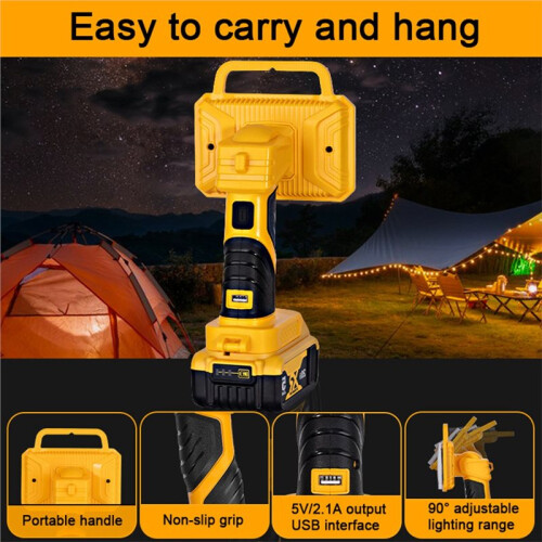 18W 2000LM LED Work Light 3 Brightness Modes for  Li-Ion Battery (Batteries Not Included) 1