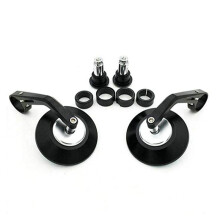 1Pair 7/8" 22mm Universal Motorcycle Round Side Mirror for Cafe Racer