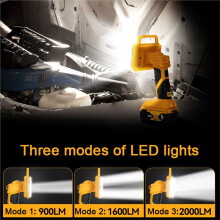 18W 2000LM LED Work Light 3 Brightness Modes for Li-Ion Battery (Batteries Not Included)