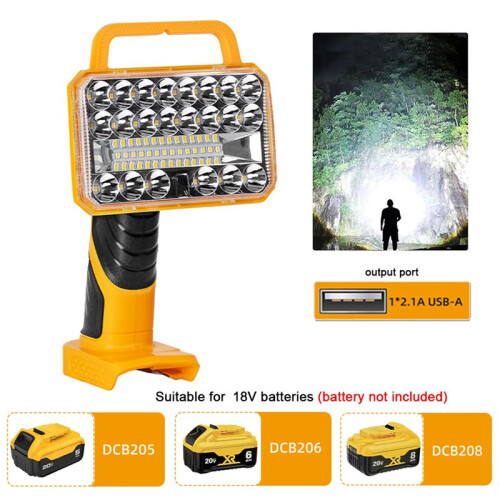 18W 2000LM LED Work Light 3 Brightness Modes for  Li-Ion Battery (Batteries Not Included) 2
