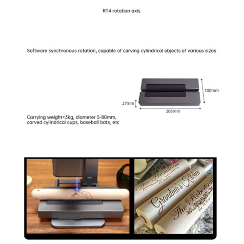 R4 Rotary Axis Rotation Axis Accessory for MR.CARVE C1 5W Foldable Laser Engraving Machine 2