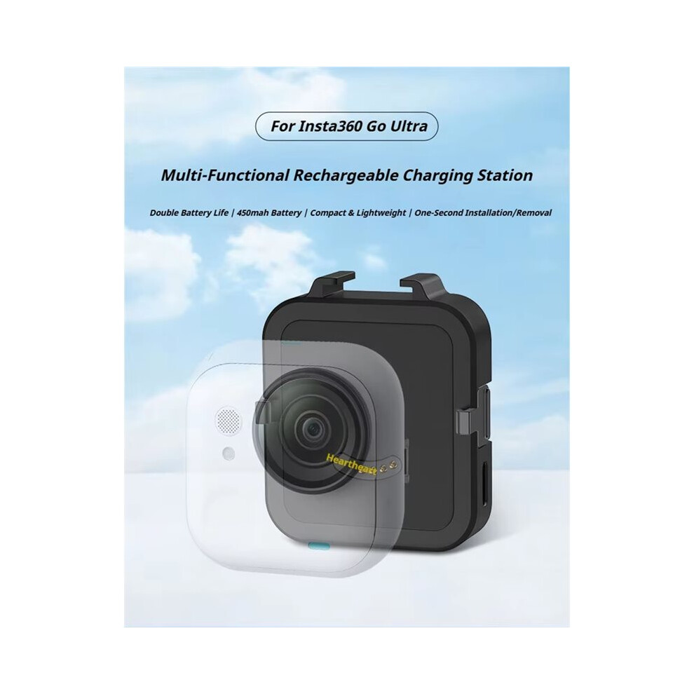 For Go Ultra Quick-Release Battery Life Dock Portable Data Transfer And Charging Dock For Action Cameras Black 6034186057385