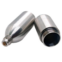 Stainless Steel Reused Bottle Refillable Co2 Cartridges for Air Tools Carbonated Brewing Soda Firefighting 24g