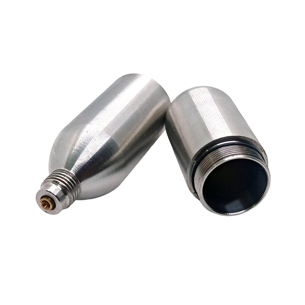 Stainless Steel Reused Bottle Refillable Co2 Cartridges For Air Tools Carbonated Brewing Soda Firefighting 12G Silver Saudism
