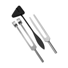 3 Pcs Aluminum Sensory Tuning Forks C 128 512 + Percussion Hammer Mallet, Superior Diagnostic Kit