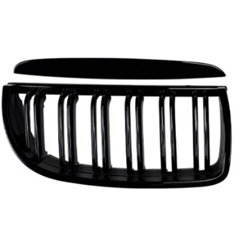 Car Front Kidney Grill Front Hood Grill Double  Vertical Grille for  3 Series E90 E91 2005-2008 2
