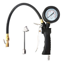 Professional Tire Pressure Gun with Inflator Nozzle, 0-230psi for Inflating and Checking Car and Motorcycle Tires