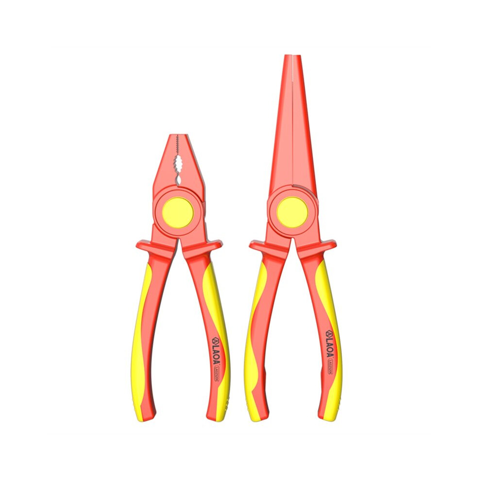 Laoa 1000V High Voltage Insulated Plastic Pliers With Non-Slip Handle And Needle-Nose Design 6032687745299