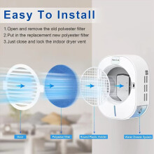 10 Pcs Dryer Filter Replacement for Indoor Dryer Vent, Circular Replacement Filter for Kiss Core Indoor Dryer Vent