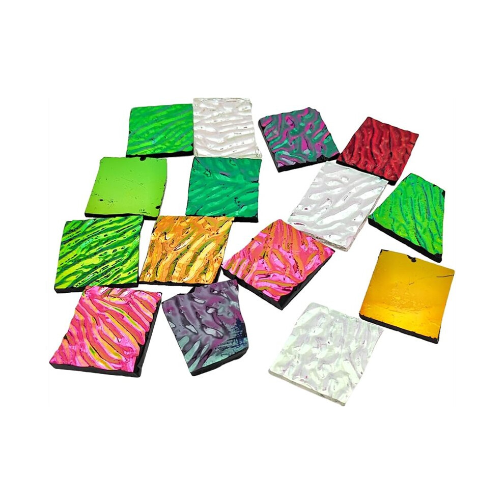 3 Bags /84G Coe90 Dichroic Glass Scrap - Assorted Fusible Glass Fusing Microwave Kiln Glass For Jewelry Making, Crafts 4714075658030