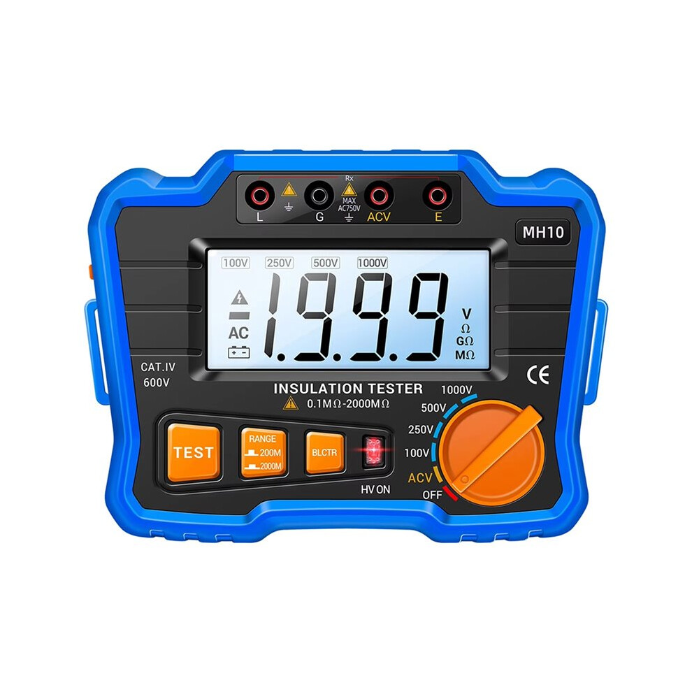 Aneng Mh10 Digital Megohmmeter Insulation Resistance Tester Lcd Display Multimeter High Voltage Insulation Tester A 6033932605351