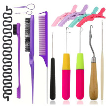 Comprehensive Crochet Hair Styling Kit, 15-Piece Set for Braiding, Extensions, and More