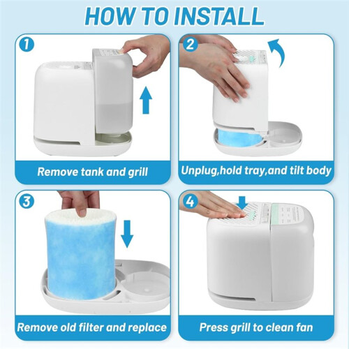 Humidifier Filter Replacement 2.0 for Canopy Bedside and Nursery Humidifiers, Pre-Filter Humidifier Wicking Filter 2