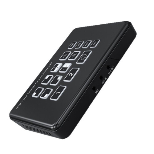 Dual -Compatible Live Streaming Video  2CH Live Broadcast Camera Video Mixer Switcher EU Plug