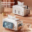 Multifunctional Tissue Box with Phone Holder & Side Storage Side Drawer for Toothpicks/Wires,Smooth Pull for Home&Office 3