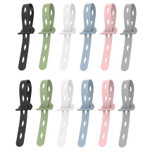 12Pcs Reusable Cable Ties, 10X0.6Inch Elastic Silicone Cord Organizer Straps for Bundling and Organizing Cable Wires