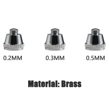 Airbrush Nozzle Needle Cap 0.2mm 0.3mm 0.5mm Replacement Accessories Parts with Wrench for AirBrush Spray Gun Kit