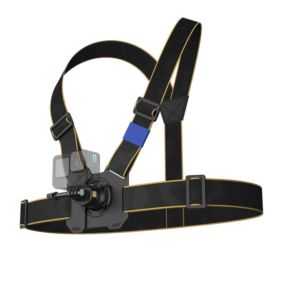 Sports Camera Chest Mount Harness Adjustable Nylon Abs Fit Gopro Hero 12/11/10 Black 4631390859808