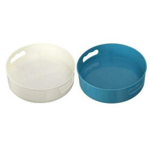 Set of 2 Multifunctional 360 Rotating Trays for Cooking, Spices, Cosmetics, Kitchen Cooking 360 Rotating Trays
