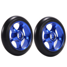 2Pcs 100mm Scooter Replacement Wheels with Bearings Aluminum Wear-Resistant PU Scooter Parts Scooter Accessories,