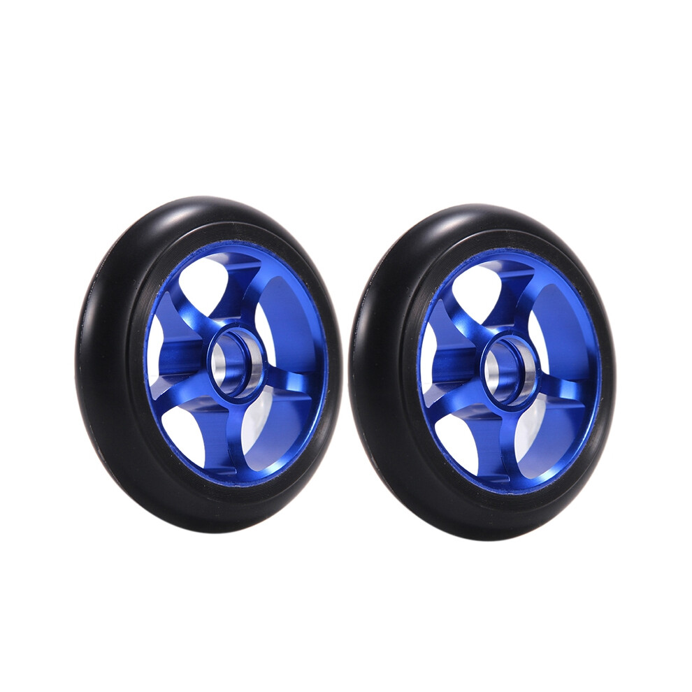 Photos - Scooter 2Pcs 100mm  Replacement Wheels with Bearings Aluminum Wear-Resistant PU  Parts  Accessories,