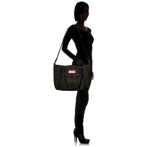 Hunter Hunter Nylon Midi Topclip Tote One Size Dark Olive 1
