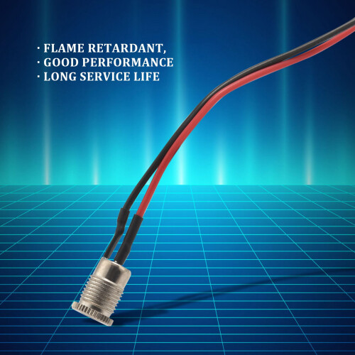6Pcs  Power Connectors 5.5 x 2.1mm Female Socket with Threaded Socket with Cable and Male  Socket Plug with Wire 2