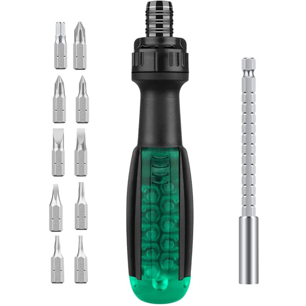 Ratchet Screwdriver Set, 11 In 1 Chrome Vanadium Alloy Steel Screwdriver Set, Multifunctional Screwdriver Set 4711358877522
