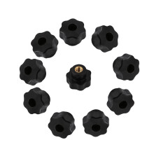 10 Bitar Av Blindhål Sexkantiga Stjärna Plommonblommor Handtag Mutter Maskin Mutter Bakelit Handtag M6 25mm