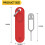 6Pcs SIM Card Removal Tool-Sim Card Tray Pin Eject Removal Tool Needle Opener Ejector,with Removable Key Chain,Black+Red 5