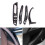 4PCS Car Interior Window Lift  Panel Door Handle Pull Cover Trim for- E70 E71 E72 X5 X6 2007-2014 Carbon Fiber 2