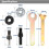 Drill Angle Grinder Adapter with Flange Nut Parts Set,3 Set Replacement Grinder Flange Nuts and Wrench Conversion Tool 7