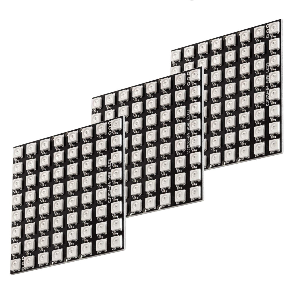 3 X U 64 Led Matrix Panel Cjmcu-8X8 Module Compatible With For And For Raspberry Pi 6034255909034