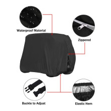 4 Passenger Cart Cover 210D Waterproof Sunproof Dustproof Rain Cover for EZ GO Club Car