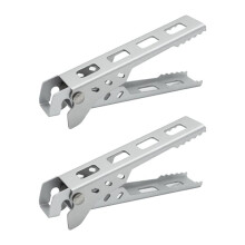 2pcs Outdoor Camping Anti-Scalding Pot and Bowl Gripper, for Hiking, Picnic, BBQ(White)