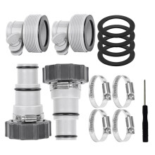 Zwembadslangadapter met Klemring 2 Soorten Conversieconnector Vervanging Zwembadslangadapter voor met Schroefdraad