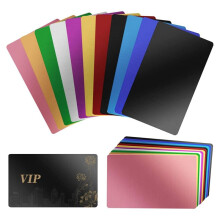 220 Pcs Laser Engraving Blanks, Colorful Aluminum Business Card Blanks Multipurpose Metal Business Card Blanks
