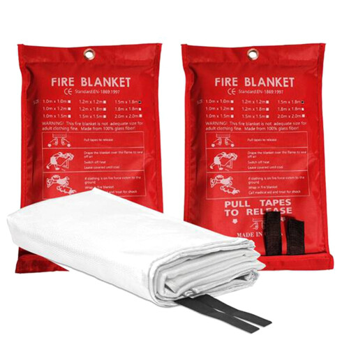 4PCS Emergency Fire Blanket, Fire Blanket, Fire Suppression Blanket for Kitchen, Grill, Fireplace (59Inch X 59Inch) 2