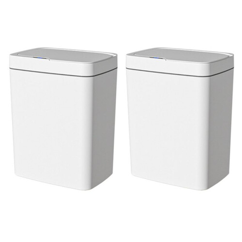 2Pack Bathroom Trash Can with Lid,  Automatic Touchless Garbage Can, Slim Motion Sensor Waterproof Trash Bin