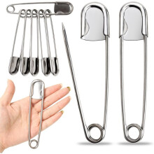 15 Pcs 5 Inch Large Safety Pins Stainless Steel Safety Pins Heavy Duty Strong Laundry Pins for Fashion, Sewing, Quilting