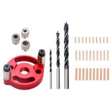 Cabinet Mounting Jig,Door Hinge Jig, Drill Guide for Straight Holes Wood Panel Hole Puncher Locator Dowel Drill Guide