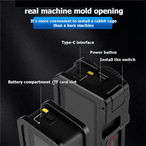 Cage for  OSMO Action 6 Frame Case Full Protective Quick-Release with Cold Shoe Expansion Camera Accessories 1