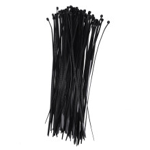 100pcs Zip Wrap FASCETTE Cable Ties Wire Straps Hook PLASTICA nylon Self-Locking Colore principale:Nero size:4X300mm