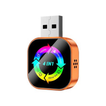 4in1 Wireless Carplay/Android Auto/Mirror Link/Airplay Adapter USB Dongle AI Box BT/WiFi Wired CarPlay to Wireless