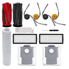 Accessory Kit for Qrevo Curv 2 Flow Robot Vacuum Cleaner Parts Main Side Brushes Filters Roller Mop Dust Bags