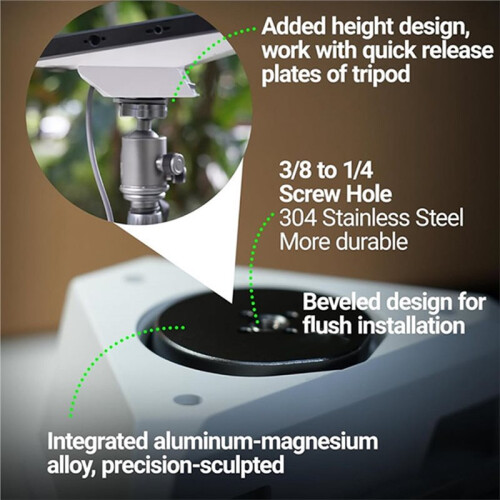 For Starlink  Tripod Adapter Mount 1/4"-20, 3/8"-16 Threaded Fits Quick-Release Plate, Clamp 1