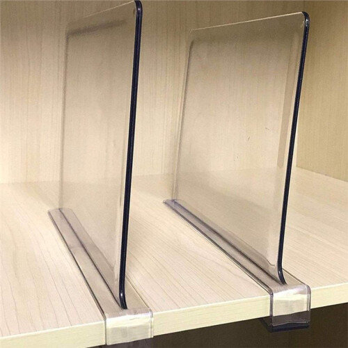 Clear Closet Shelf Bookcase Divider Home Use Wardrobe Shelf Bookcase Divider Baffle Commodity Storage 1