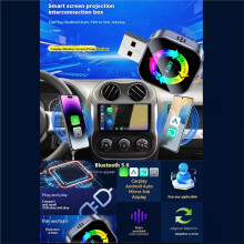 4in1 Wireless Carplay Adapter Android Auto/Airplay/Mirror Link/Carplay USB Dongle AI Box for Car with Wired CarPlay A