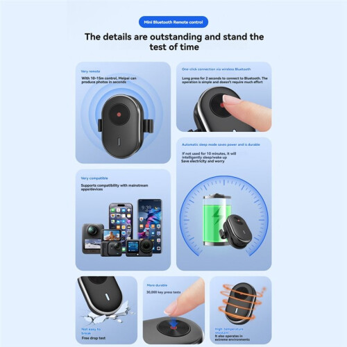 Remote Control for  Action 6/5Pro  Wireless  Remote for  X5/4/ACE Pro2 /HERO 12/13/MAX2 2