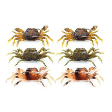 6 Pieces Crab Fishing Lure Kit,Simulated Crabs Baits Artificial Fish Lures Tackle with Hook,3D Soft Sea Crankbaits